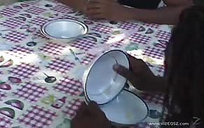 Asia dan kayu hitam gangbang