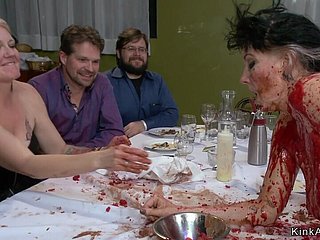Slave gets pounded in public consomm