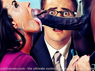 BBC Slut Hotwife黑公鸡崇拜肤色戴绿帽漫画