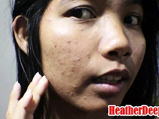 9 tuần mang thai Thai Asian Thiếu niên có được Creampie hậu môn màu đen