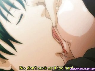 Two lascive anime babes licking