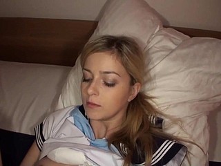 ایشیائی لڑکے کے ساتھ AMWF Abigaile جانسن نسلی