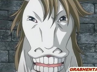 Hentai Princess just about bigboobs storm-tossed fucked by horse monster